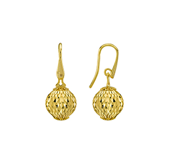 18K Gold Over Sterling Cometa Faceted Ball Drops | M. Pope & Co.