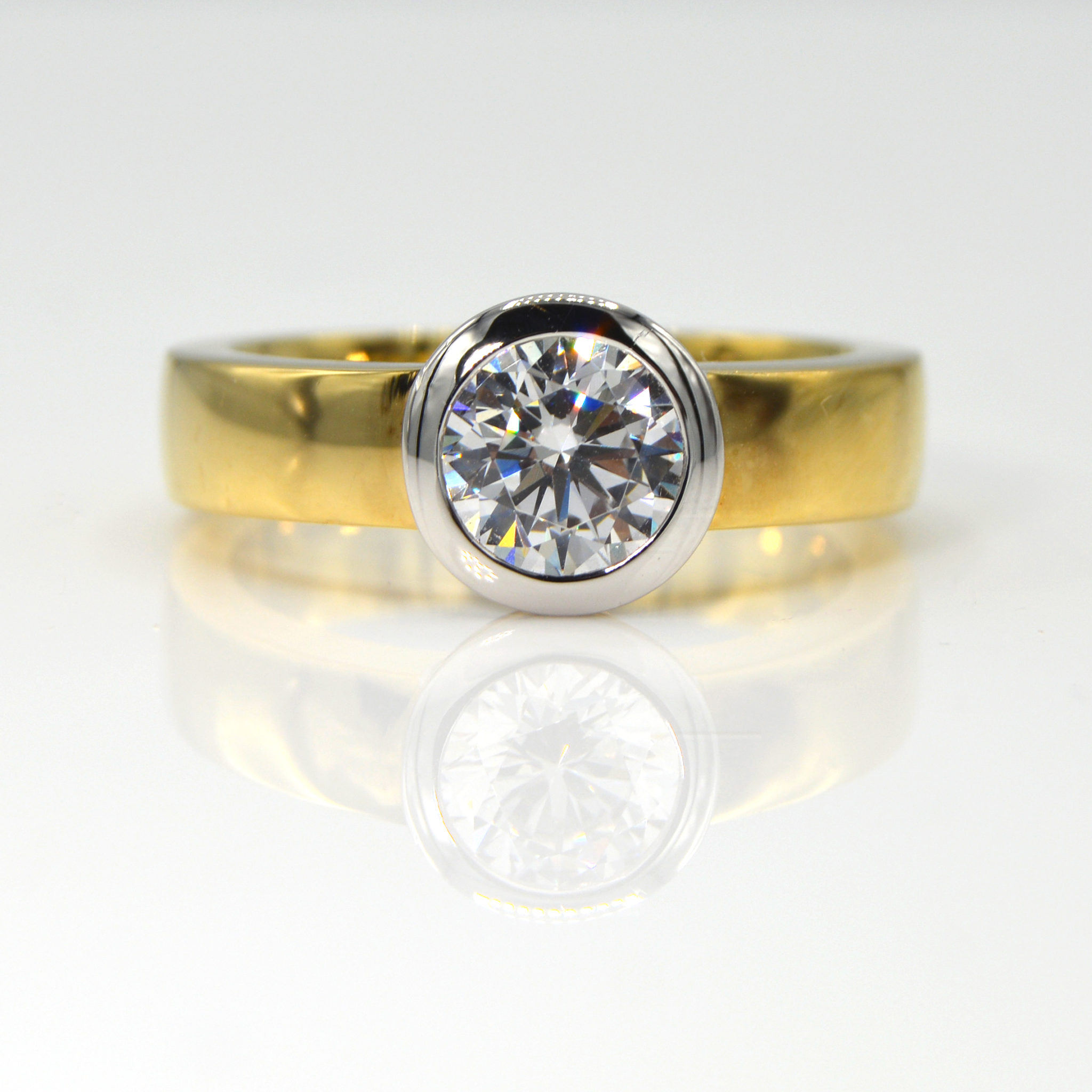 18K Gold Handmade Bezel Ring | M. Pope & Co.