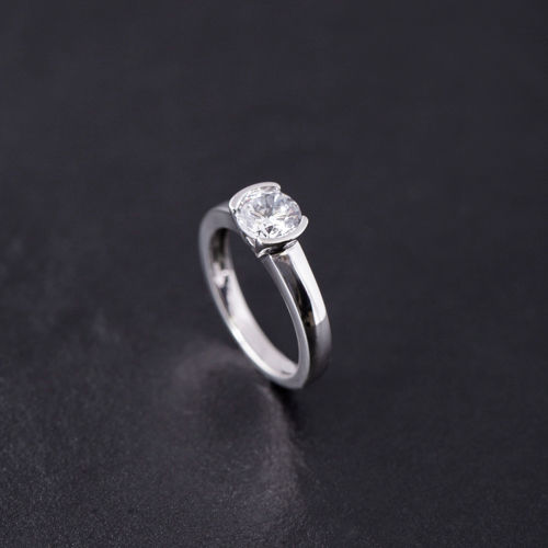 M. Pope & Co. Semi Bezel Diamond Engagement Ring | M. Pope & Co.